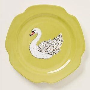 Anthropologie  Alchemia Stoneware Canapé Swan Plate